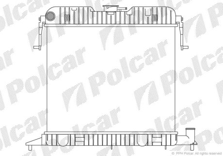 Радиатор Opel Omega A 86-94 Polcar 552508-1