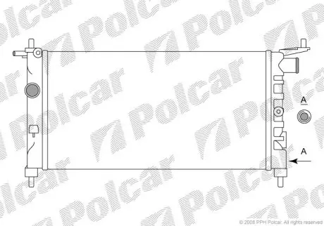 Радіатор охолодження Polcar 555508A1