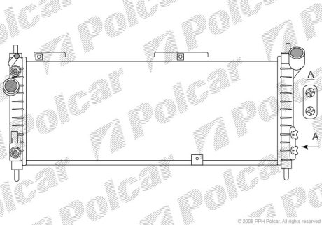 Радіатор охолодження Polcar 555508A6