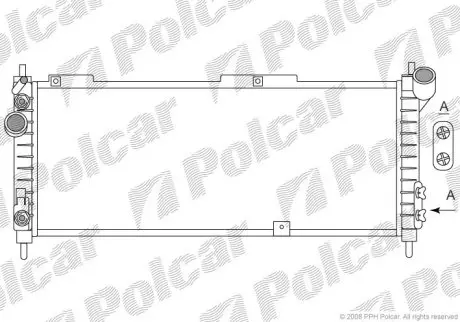 Радіатор охолодження Polcar 555508A6