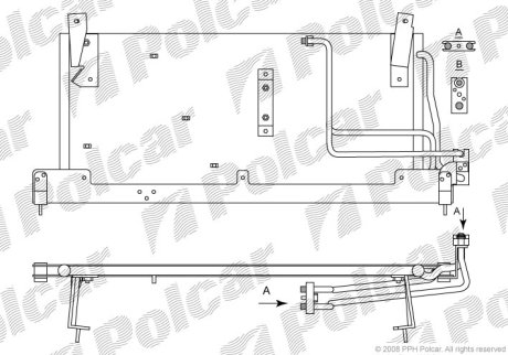 Радіатор кондиціонера Polcar 5555K8C1