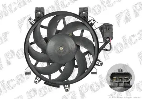 Вентилятор с корпусом/кронштейном Polcar 555623W8