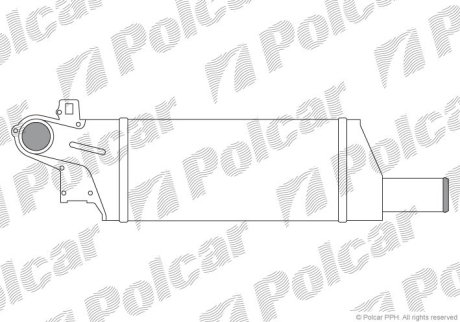 Радіатор повітря (Інтеркулер) Polcar 5556J8-1 (фото 1)