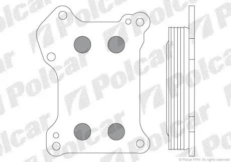 Масляний радіатор Fiat Doblo 1.3 d 04-06 Polcar 5556L8-1