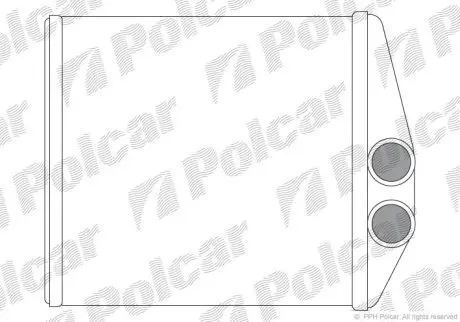Теплообменник (опал. салона) Opel Corsa/Combo C Polcar 5556N8-1