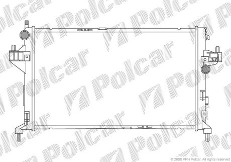 Радіатор охолодження Polcar 555708-1 (фото 1)