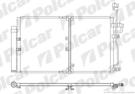 Радиатор кондиционера Polcar 5565K8C1