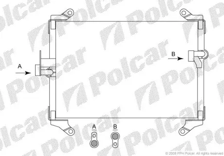 Радіатори кондиціонера Polcar 5702K8C1