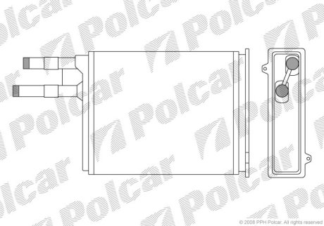 Радiатор пiчки Fiat Ducato/Peugeot Boxer 94 - Polcar 5702N8-1