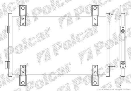 Радиатор кондиционера Polcar 5704K81X