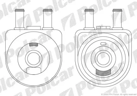 Масляный радиатор Citroen 2.0-2.2D 06.98- Polcar 5704L8-1