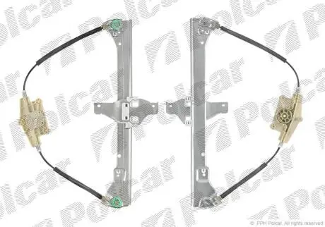 Склопідйомник електричний без електромотора PEUGEOT 307, 01- Polcar 5710PSG2