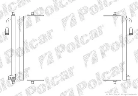 Радиатор кондиционера Polcar 5723K8C1