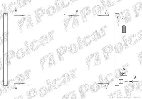 Радиатор кондиционера Polcar 5723K8C3