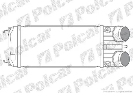 Радіатор повітря (Інтеркулер) Polcar 5724J8-2