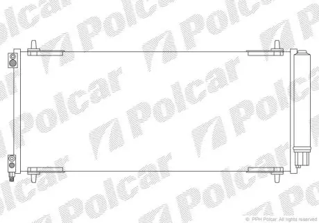 Радиатор кондиционера Polcar 5748K8C2