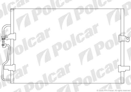 Радиатор кондиционера Polcar 5786K81X