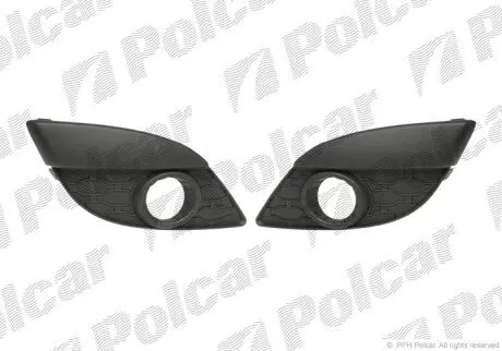 Решітка в бампері ліва+права Polcar 600127-1
