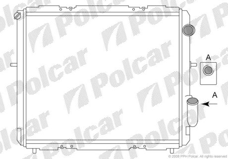 Радиатор охлаждения Polcar 600608A5