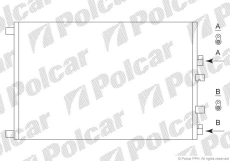 Радиатор кондиционера Polcar 6012K8C2S