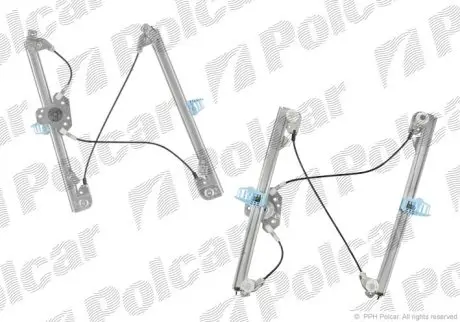 Склопідіймач передній лівий (без електродвигун Renault Megane II/Scenic II Polcar 6012PSG5