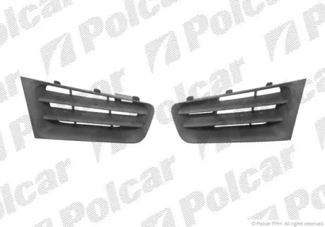Решітка в бампері ліва+права Polcar 6013273J
