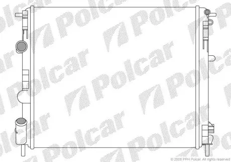 Радіатор охолодження двигуна Renault Kangoo, 1.2, 09.98- Polcar 601508A5
