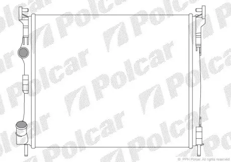 Радіатор охолодження Polcar 601608A3