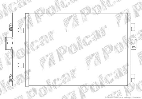 Радиатор кондиционера Polcar 6016K81X