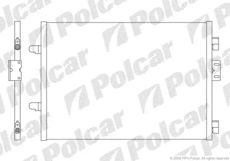 Радіатор кондиціонера Polcar 6016K81X