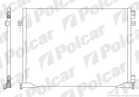 Радіатор кондиціонера Renault Trafic/Opel Vivaro 1.9 dCi, 2.0 16V 01- Polcar 6026K8C1S