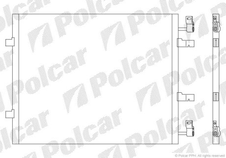 Радиатор кондиционера Renault Trafic 2.0dCi, 2.5dCi 06- Polcar 6027K8C1S