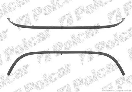 Спойлер бампера переднего Polcar 603525