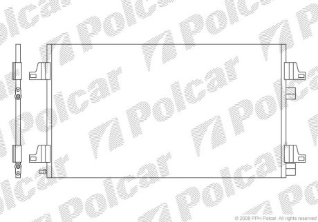 Радиатор кондиционера Polcar 6037K81X