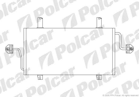 Радиатор кондиционера Polcar 6041K81X