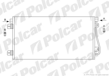 Радиатор кондиционера Polcar 6041K8C3