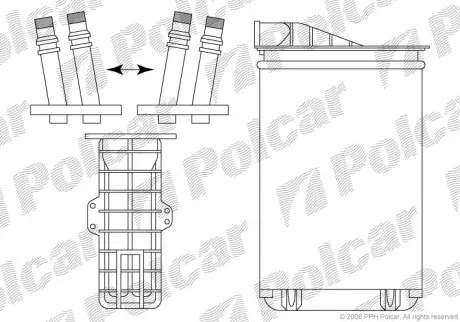 Радиатор обогрева Polcar 6050N8-1