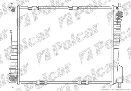 Радіатор охолодження Polcar 605508-2 (фото 1)