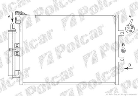 Радіатор кондиціонера Polcar 6055K8C1S