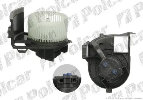 Вентилятор салону Renault Clio III/Kangoo 05- (+AC) Polcar 6055NU2X