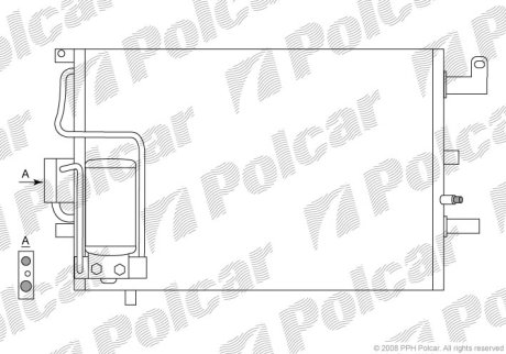 Радіатор кондиціонера Polcar 6522K8C1