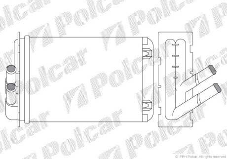 Радіатор обігріву Polcar 6712N8-1