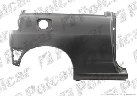 Крило заднє праве SEAT IBIZA 99-, 3-D Polcar 671484