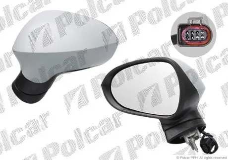 Дзеркало зовнішнє ліве Polcar 67265191M