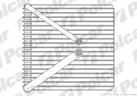 Випаровувач кондиціонера Seat Cordoba, Ibiza Skoda Fabia, Roomster VW Fox, Polo 1.0-2.0 08.99-05.15 Polcar 6913P8-1