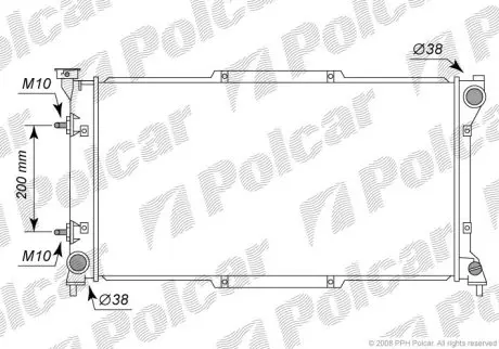 Радіатор охолодження Polcar 7206082K