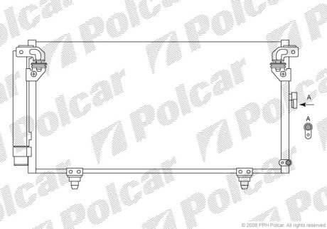 Радиатор кондиционера Polcar 7208K8C1 (фото 1)