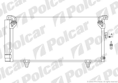 Радиатор кондиционера Polcar 7208K8C2 (фото 1)