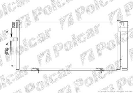 Радіатор кондиціонера Polcar 7213K8C1 (фото 1)