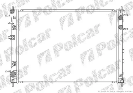 Радіатор охолодження Polcar 7250081K